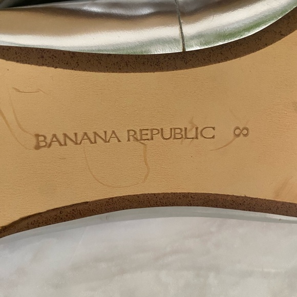 Banana Republic leather super silver heels - Picture 5 of 7